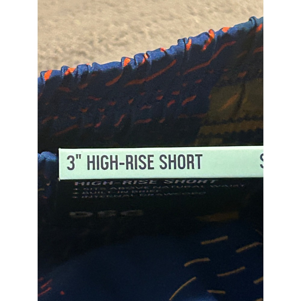 DSG Stride Womens High Rise Running Shorts Blue Geometric Print Size S 3in - Picture 4 of 7